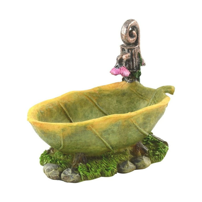 Leaf Bathtub Outdoor Fairy Garden Tub Landscape Decor Accessory Dollhouse Supply Leaf Bathtub Outdoor Fairy Garden Tub Landscape Decor Accessory Dollhouse Supply