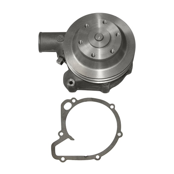 Water Pump with Pulley Compatible with Perkins A4.236 A4.248 4-Cyl Diesel Massey Ferguson 165 175 255 265 290 Case IH 475 Cast Iron Belt-Driven Reverse Clark Manitou Replaces 43132107