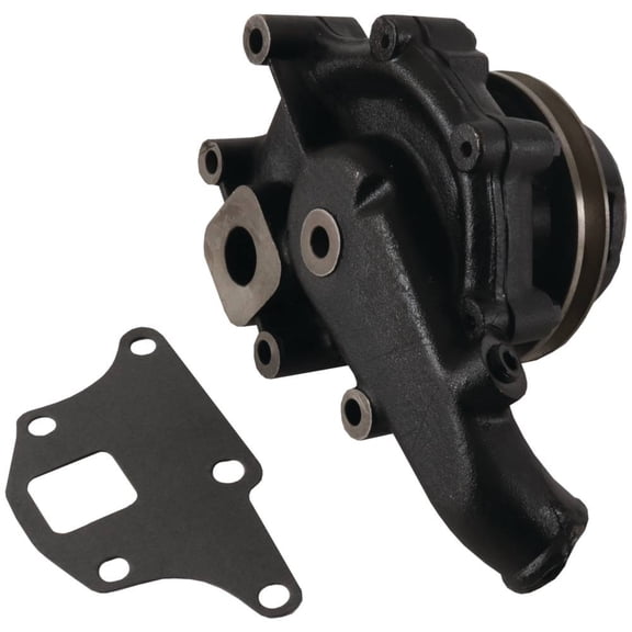 Water Pump Single Groove Pulley Backplate Compatible with 1965-2000 Ford New Holland Tractor 1965-1990 D8NN8501CA D8NN8501UC 4-Cyl