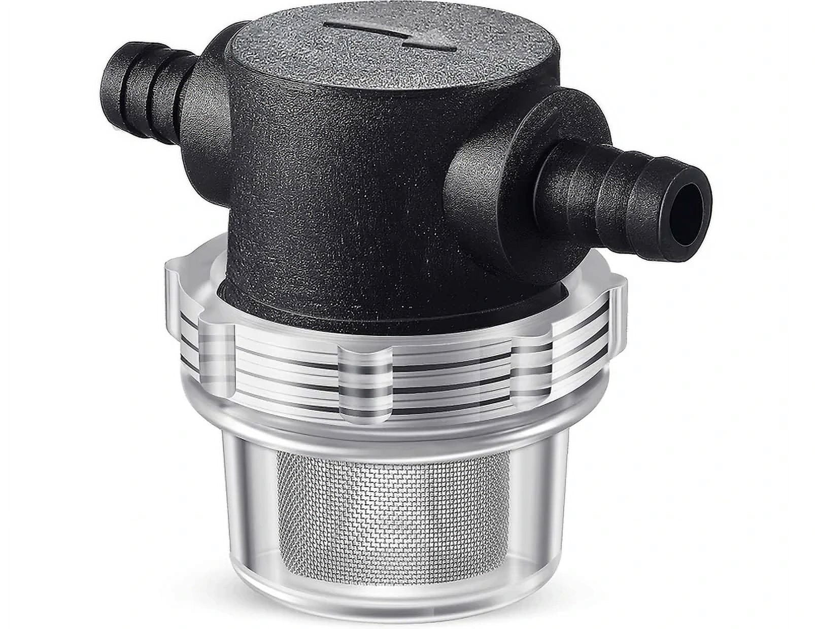 Water Pump Strainer, Compatible With 3/8 Inches Hose Barb In-line Strainer Twist-on Pipe Sprayer Filter For Water Pump 12v Dc 80 Psi Rv Camper Marine