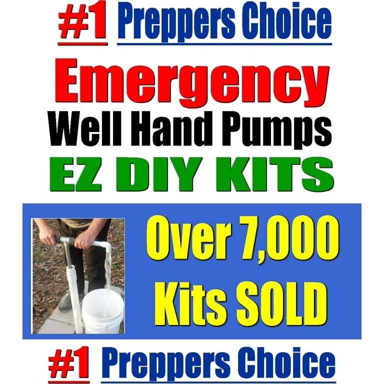 Water Pump, Well Hand Pump for Emergency, Water Pump EZ DIY Hand Well Pump  50' Kit, Manual Well Hand Water Pump. 