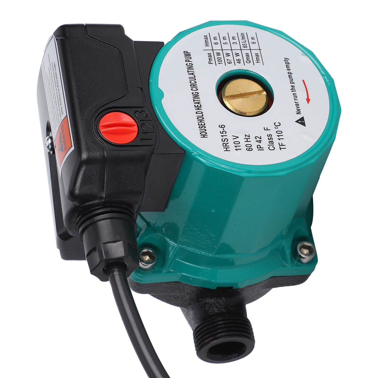 Water Pumps, Low Noise 6 Meter Lift 65L/min Circulation 3 Speed With Connector For Domestic