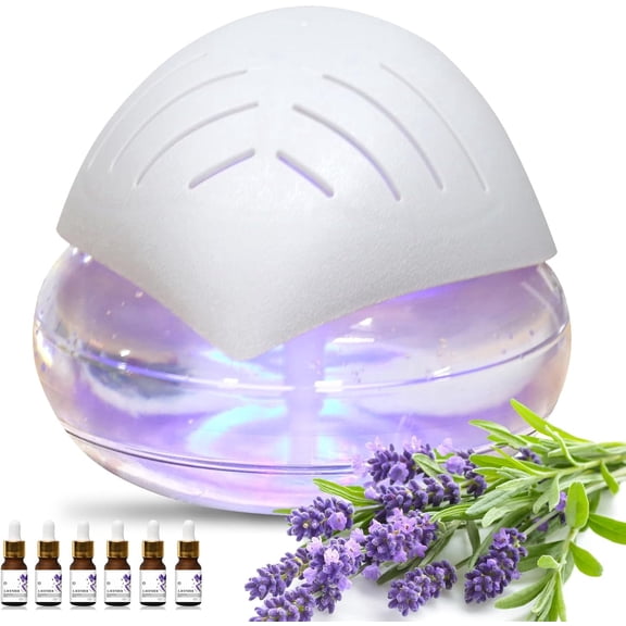 Water Purifier Aroma Diffuser for Home, Filter Washer Humidifier Aroma Fresher with LED for Office,Bedroom Smoke and Pets(with 6*Essential Oil)
