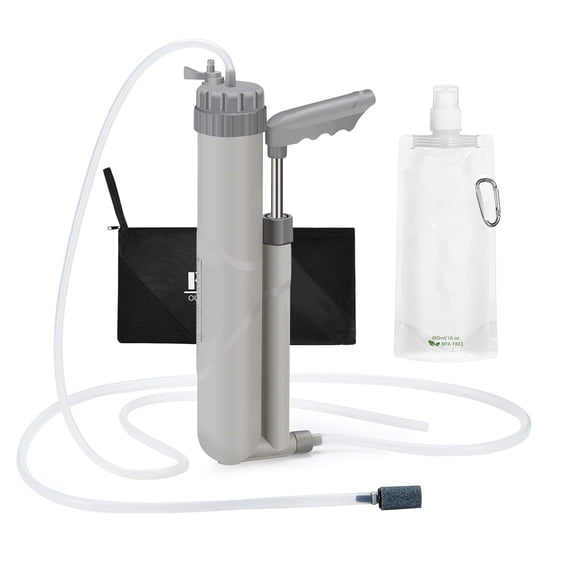 Water Purifier Survival Gear Portable Water Filter Fast Flow for Hiking, Camping, Travel, and Emergency Preparedness