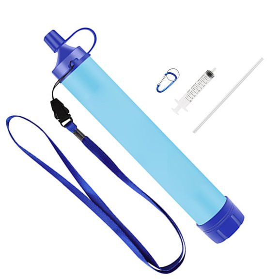 Water Purifier System for Outdoor, Portable Water Filter, Emergency Gear for Hiking Camping Accessories Travel Fishing Emergency Preparednes