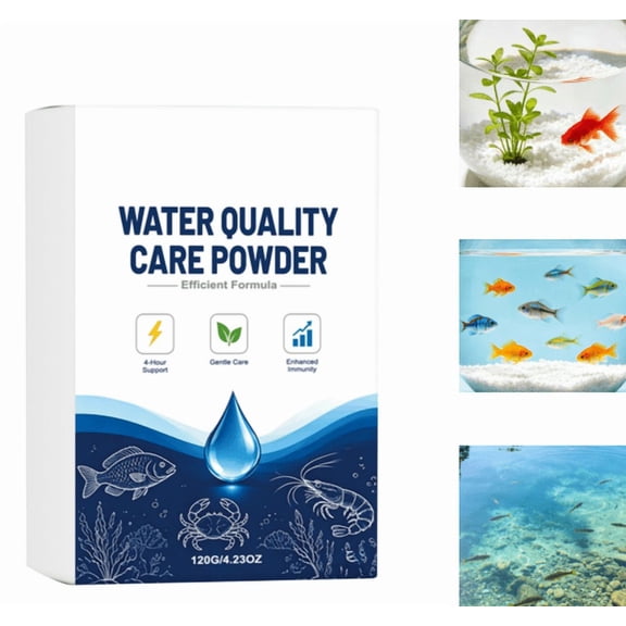 Water Quality Clarification Powder Purifies Water with Clear and Long-lasting Cleanliness, Home Fish Tank Water Purification and Care Purification Powder (1PC)