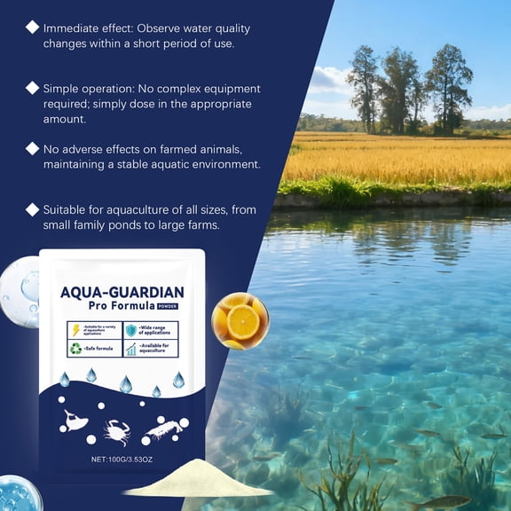 Water Quality Clarification Powder Purifies Water with Clear and Long-lasting Cleanliness. Home Fish Tank Water Purification and Care Purification Powder