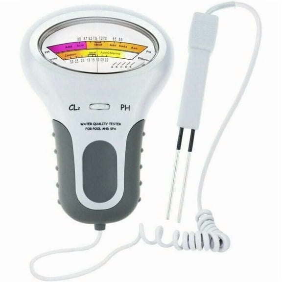 Water Quality Test Digital PH Chlorine Tester Swimming Pool Water Analysis (No Battery)