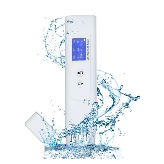 Water Quality Tester, 6-in-1 Digital TDS Meter for Drinking Water Smart Temp Tester with LCD Display ,Easy to Use