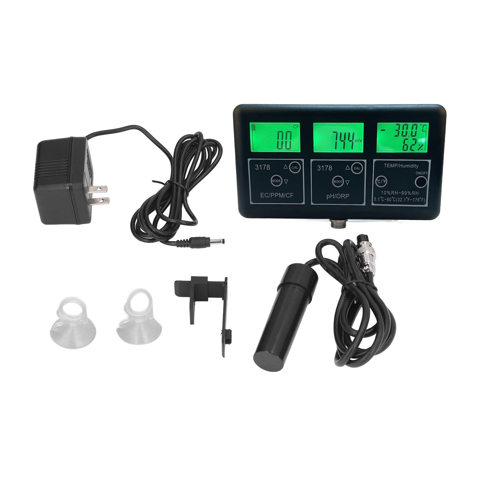 Water Quality Tester 7in1 PH ORP EC TDS CF Humidity Temperature Water