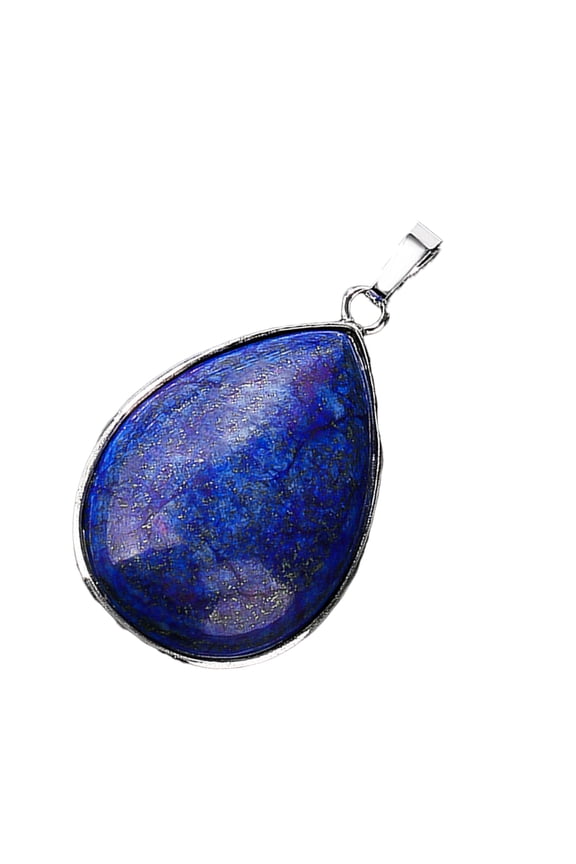 Water Rectangular Heart Lapis Lazuli Stone Jewelry Pendant Hand Polished Necklace Accessories Birthday Gift