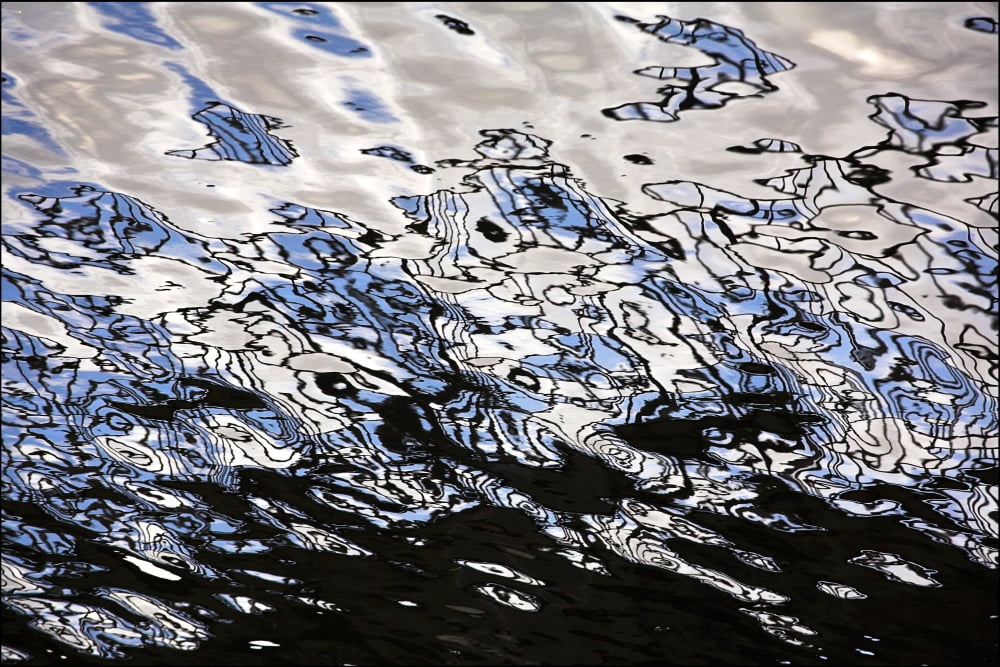 Water Reflections Canvas Art - Chris Upton Design Pics (17 x 11)