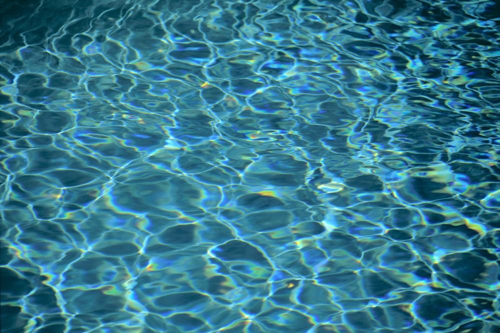 Water Reflections Of Pool Design And Light Patterns Canvas Art - Mary Van de Ven Design Pics (19 x 12)