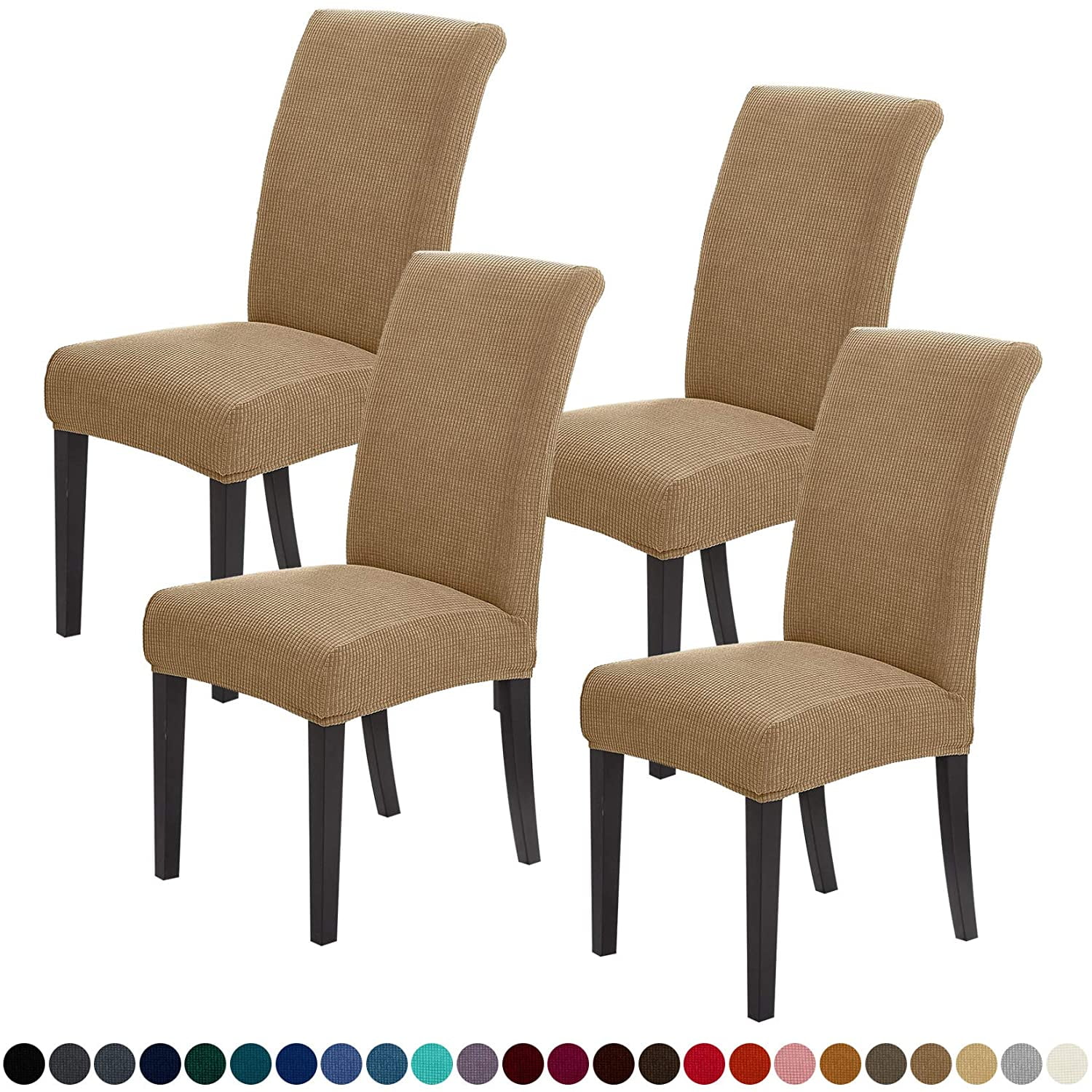 Water Repellent Chair Covers for Dining Room Set of 4 Protect Your