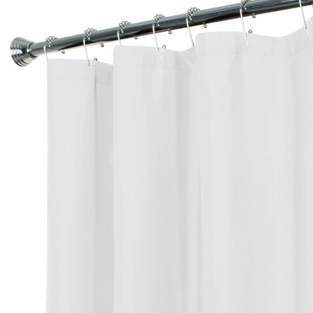 Water Repellent Fabric Shower Curtain Liner, White - Zenna Home