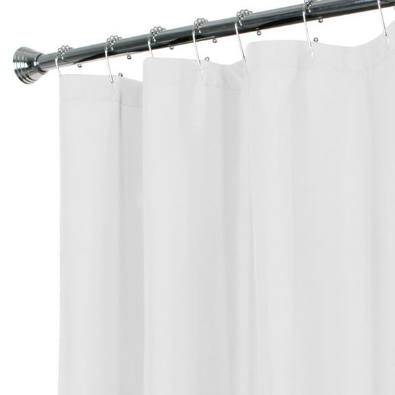 Water Repellent Fabric Shower Curtain Liner, White - Zenna Home