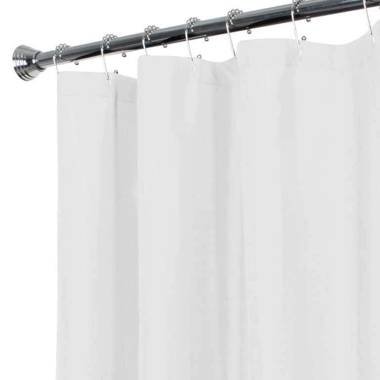 Zenna Home Waterproof Fabric Shower Curtain Liner - White, 70 x 72 inches - Baker's