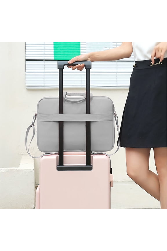 Water-Repellent Laptop Messenger Shoulder Bag for 15.6-Inch Tablet or Laptop, Padded Protective Compartment, Adjustable Strap, Business Travel