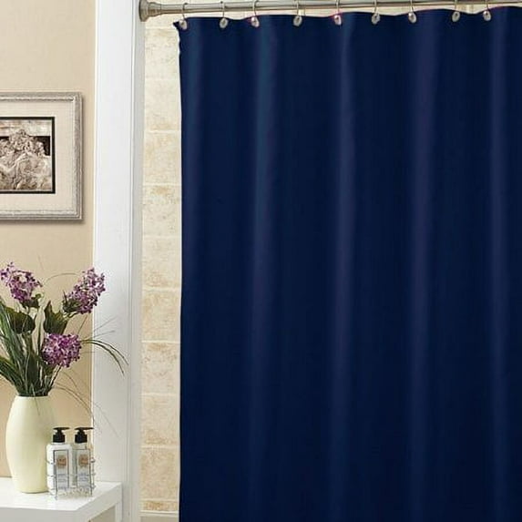 Water Repellent Modern Bathroom Shower Curtain Liner Navy Color 70x72 Size