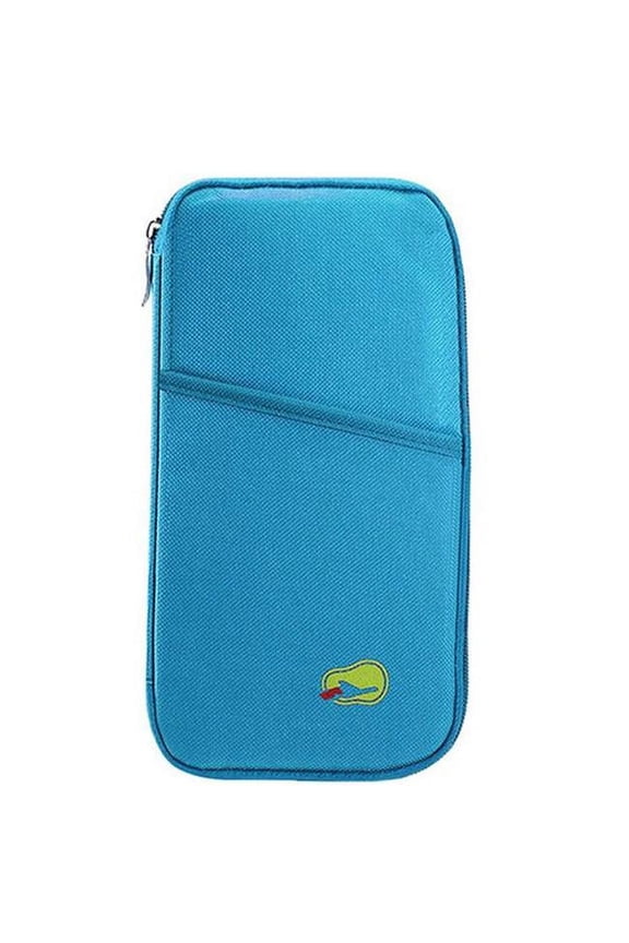 Water Repellent Travel Passport Wallet 12 Cells Ticket ID Credit Card Holder, Blue