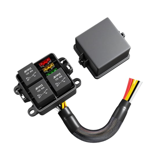 Water Resistant 12V Control And Breaker Block Kit With 3 regulates 3 Breakers For Vehicle Wiring