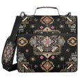 thumbnail image 1 of Water-Resistant 3-Ring Binder Organizer with Multiple Pockets Zipper Binder Bag for Office Abstract Shapes Pattern, 1 of 8