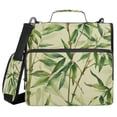 thumbnail image 1 of Water-Resistant 3-Ring Binder Organizer with Multiple Pockets Zipper Binder Bag for Office Bamboo Pattern, 1 of 8