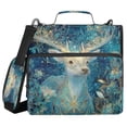 thumbnail image 1 of Water-Resistant 3-Ring Binder Organizer with Multiple Pockets Zipper Binder Bag for Office Beautiful Glowing Deer, 1 of 8