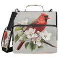 thumbnail image 1 of Water-Resistant 3-Ring Binder Organizer with Multiple Pockets Zipper Binder Bag for Office Beautiful Red Bird, 1 of 8