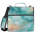 thumbnail image 1 of Water-Resistant 3-Ring Binder Organizer with Multiple Pockets Zipper Binder Bag for Office Beautiful Watercolor Stars, 1 of 8