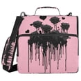 thumbnail image 1 of Water-Resistant 3-Ring Binder Organizer with Multiple Pockets Zipper Binder Bag for Office Black Roses, 1 of 8