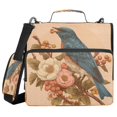 thumbnail image 1 of Water-Resistant 3-Ring Binder Organizer with Multiple Pockets Zipper Binder Bag for Office Bluebird on Elegant Branch, 1 of 8