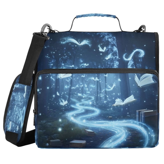 Water-Resistant 3-Ring Binder Organizer with Multiple Pockets Zipper Binder Bag for Office Books Flying