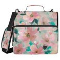 thumbnail image 1 of Water-Resistant 3-Ring Binder Organizer with Multiple Pockets Zipper Binder Bag for Office Coral Floral Print, 1 of 8
