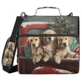 thumbnail image 1 of Water-Resistant 3-Ring Binder Organizer with Multiple Pockets Zipper Binder Bag for Office Cute Dog and Red Truck, 1 of 8