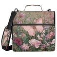thumbnail image 1 of Water-Resistant 3-Ring Binder Organizer with Multiple Pockets Zipper Binder Bag for Office Delicate Butterfly, 1 of 8