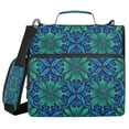 thumbnail image 1 of Water-Resistant 3-Ring Binder Organizer with Multiple Pockets Zipper Binder Bag for Office Elegant Blue Traditional Patterns, 1 of 8