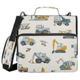 thumbnail image 1 of Water-Resistant 3-Ring Binder Organizer with Multiple Pockets Zipper Binder Bag for Office Engineering Vehicle Pattern, 1 of 8