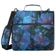 thumbnail image 1 of Water-Resistant 3-Ring Binder Organizer with Multiple Pockets Zipper Binder Bag for Office Fantasy Luminous Flowers, 1 of 8