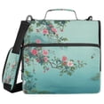 thumbnail image 1 of Water-Resistant 3-Ring Binder Organizer with Multiple Pockets Zipper Binder Bag for Office Flowers and Butterflies Flying, 1 of 8