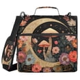 thumbnail image 1 of Water-Resistant 3-Ring Binder Organizer with Multiple Pockets Zipper Binder Bag for Office Mushroom and Crescent Moon, 1 of 8