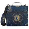 thumbnail image 1 of Water-Resistant 3-Ring Binder Organizer with Multiple Pockets Zipper Binder Bag for Office Mysterious Celestial Pattern, 1 of 8