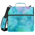 thumbnail image 1 of Water-Resistant 3-Ring Binder Organizer with Multiple Pockets Zipper Binder Bag for Office Pastel Blue Dandelions, 1 of 8