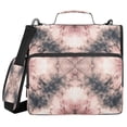 thumbnail image 1 of Water-Resistant 3-Ring Binder Organizer with Multiple Pockets Zipper Binder Bag for Office Soft Pink Tie-dye Pattern, 1 of 8