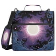 thumbnail image 1 of Water-Resistant 3-Ring Binder Organizer with Multiple Pockets Zipper Binder Bag for Office Solar Vortex, 1 of 8