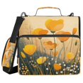 thumbnail image 1 of Water-Resistant 3-Ring Binder Organizer with Multiple Pockets Zipper Binder Bag for Office Yellow Flowers on The Grass, 1 of 8