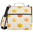 thumbnail image 1 of Water-Resistant 3-Ring Binder Organizer with Multiple Pockets Zipper Binder Bag for Office Yellow Maple Leaves Pattern, 1 of 8