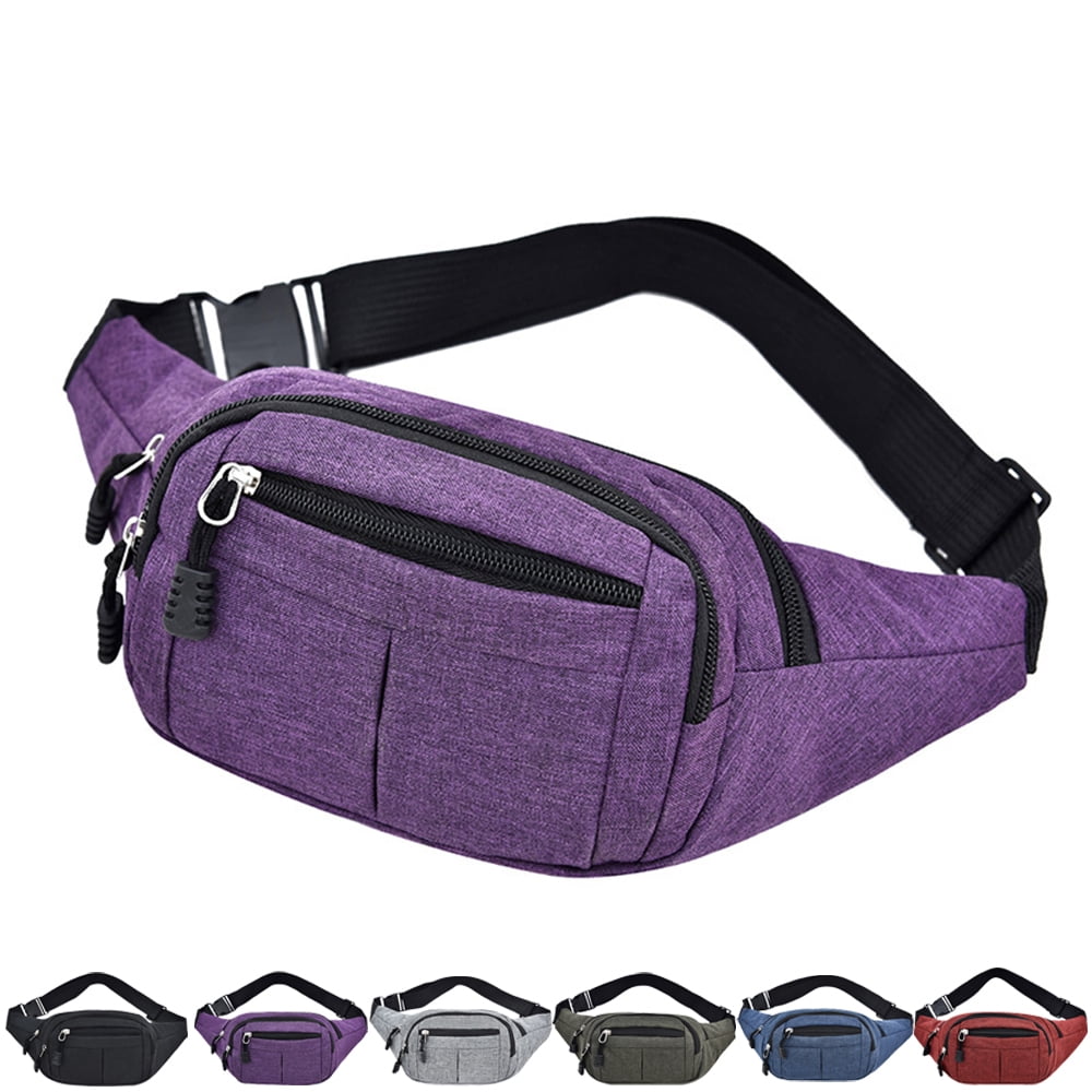 Water Resistant BumBag with Multiple Pockets Large Capacity Waist Fanny Pack Bum Bag for Dog Walking Hiking Travel Outdoor Activities Blue Walmart