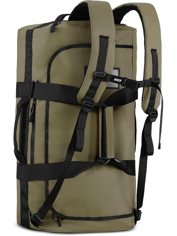 Water Resistant Convertible Backpack Duffel Bag 90 L Dark Green