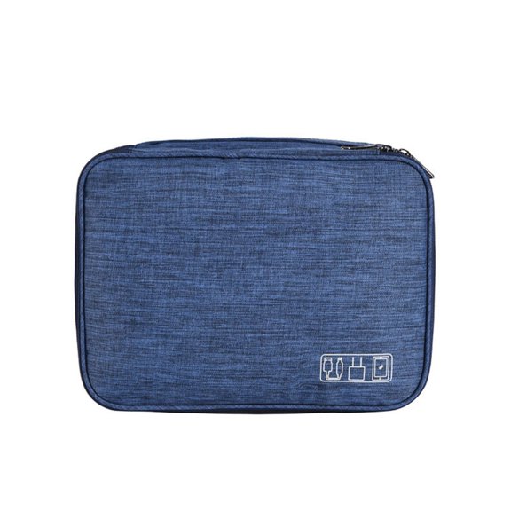 Water Resistant Digital Carrying Case Zippers Bag for Earphone and Charging Cables with AntiScratch Interior